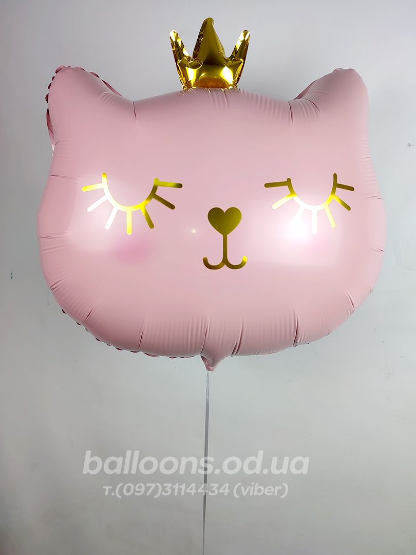 Кошка с короной розовая