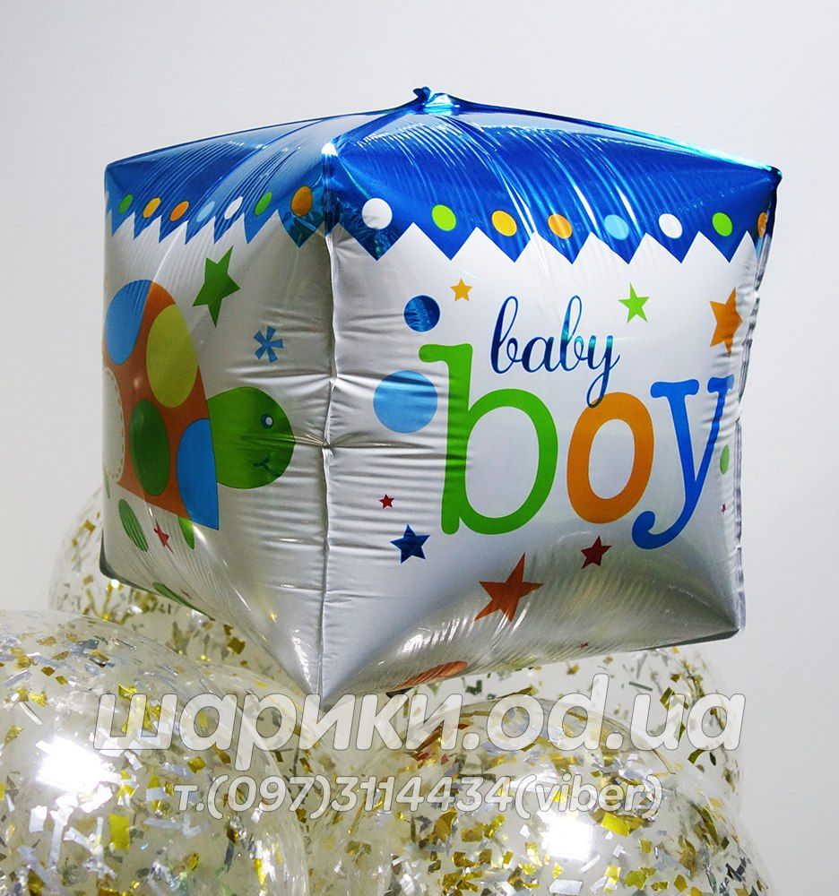 Шарик кубик на выписку "Baby Boy"