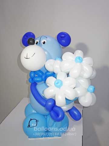 Фигура из шаров Мишка белый – «fitdiets.ru» шарики в СПб 