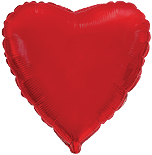Фольгированное красное сердце 50 см.
