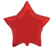 Фольгована зірка червона 45 см.