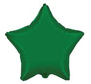 Фольгированная звезда зеленая 45 см.