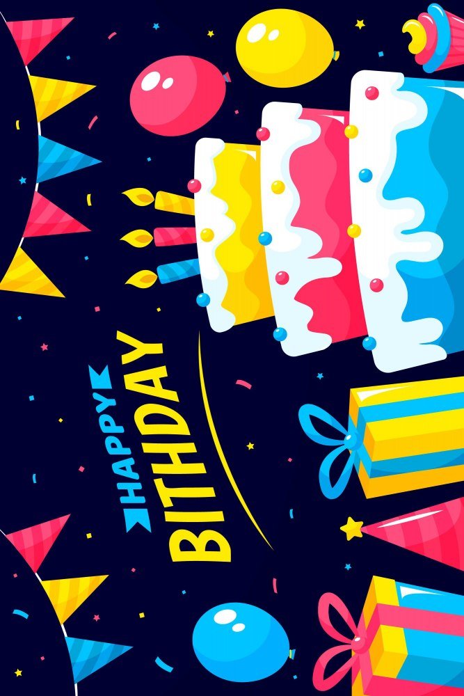 Открытка "Happy Birthday!" приобрести в Одессу