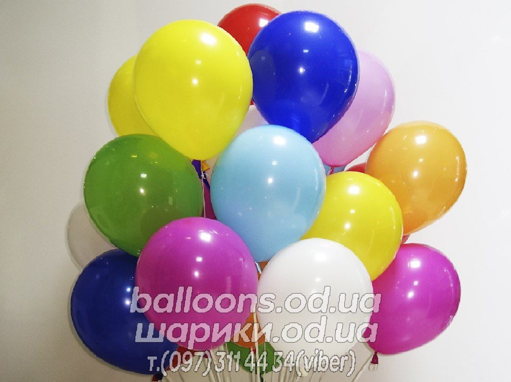 Різнокольорові гелієві кульки 12 дюймів (30 см)