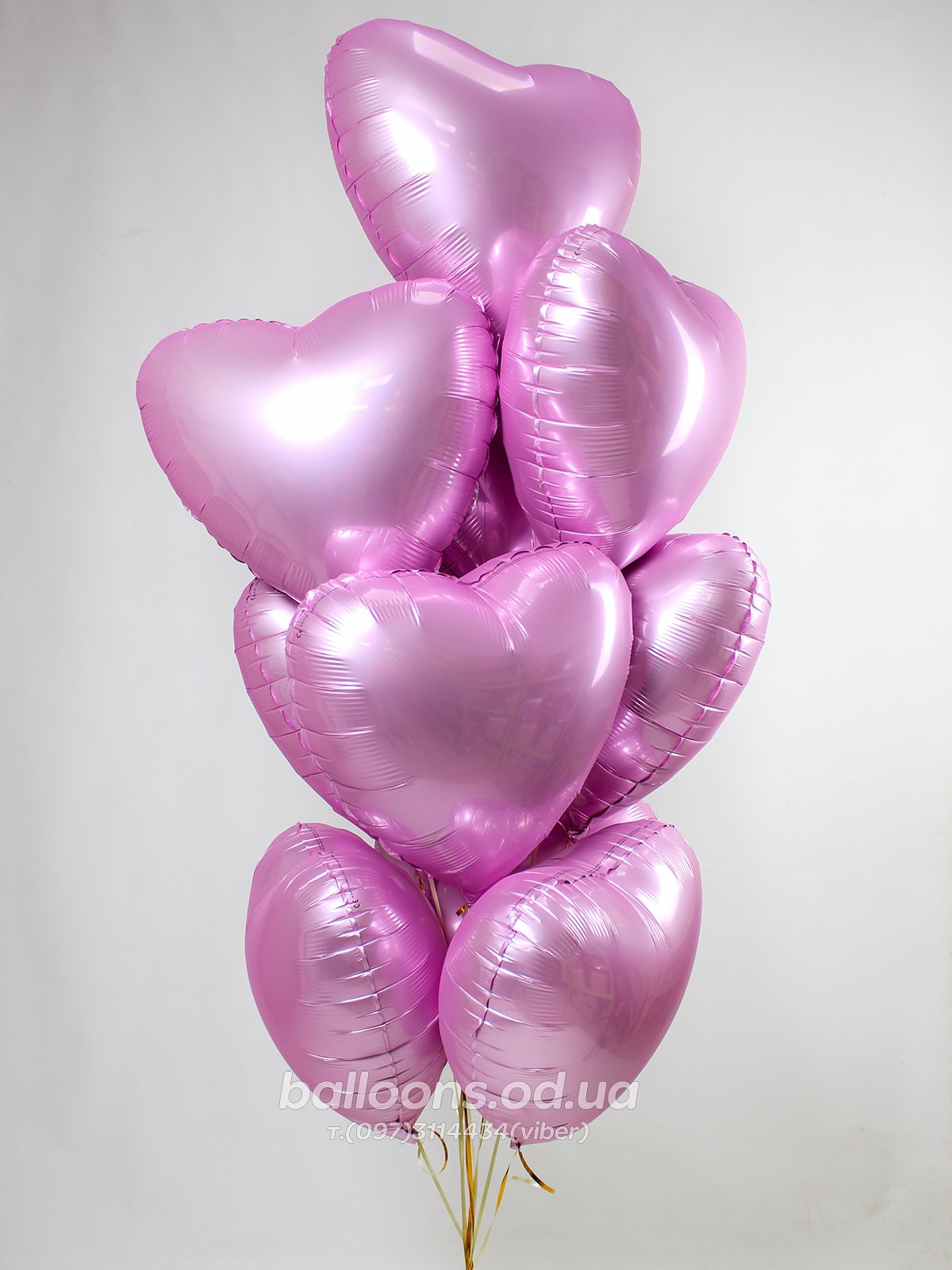 Фольгована кулька рожеве серце