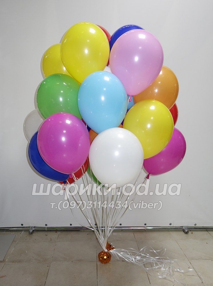 Разноцветные гелиевые шарики 12 дюймов (30 см)