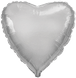 Шарик серебряное сердце 45 см.