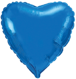 Шарик синее сердце 45 см.