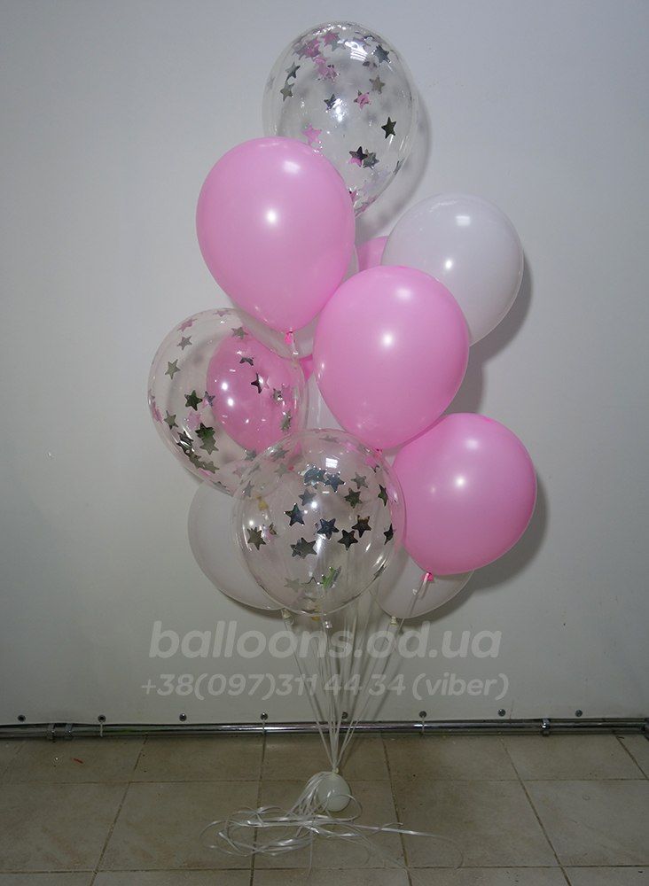 фонтан гелієвих кульок "Рожевий"