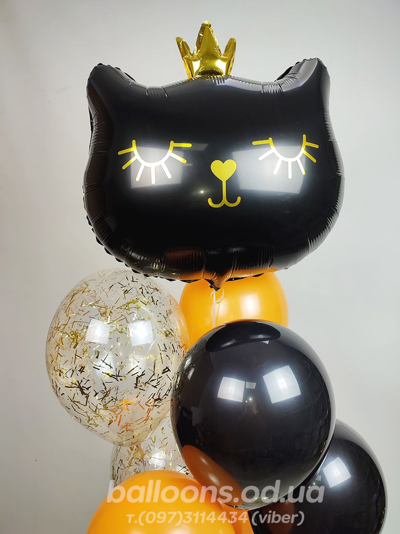 Кішка з короною чорна